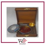 زعفران نگین ممتاز کادویی طرح چوبی